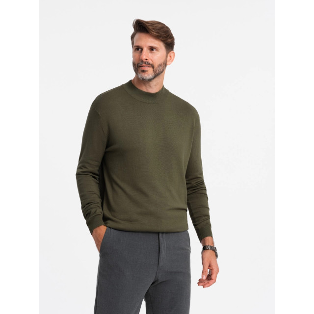 Ombre Heren v-hals sweater half turtleneck olijf tn-0100go TN-0100GO large