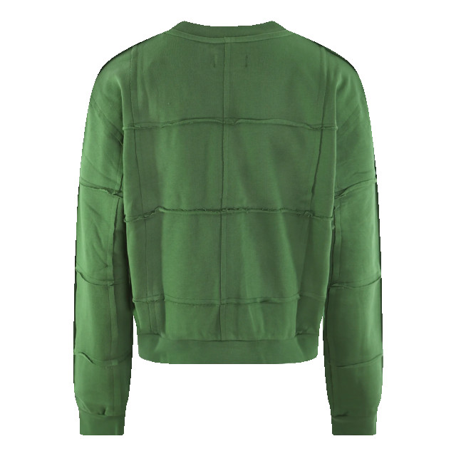 Flaneur Homme Heren cut & sew sweater green F14124-Groen large