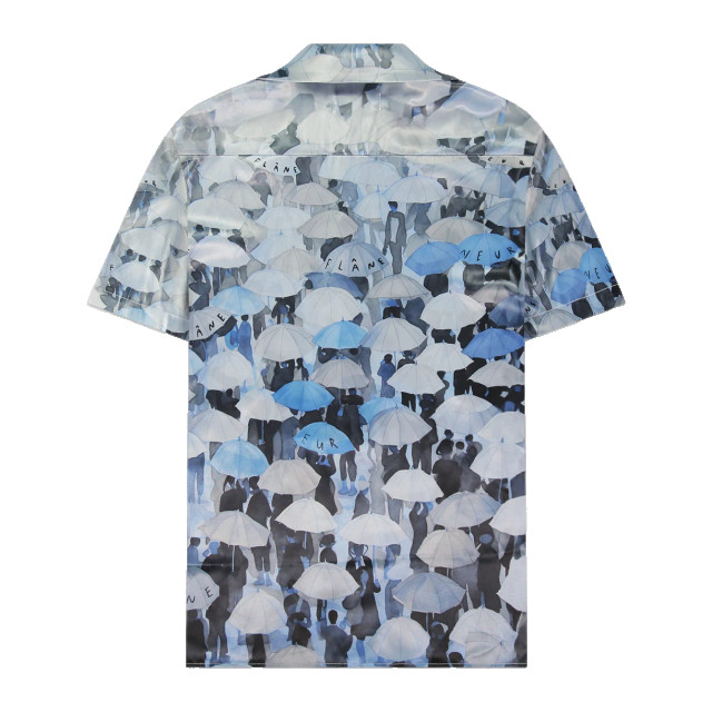 Flaneur Homme Heren umbrella viscose shirt F14066-Blauw large