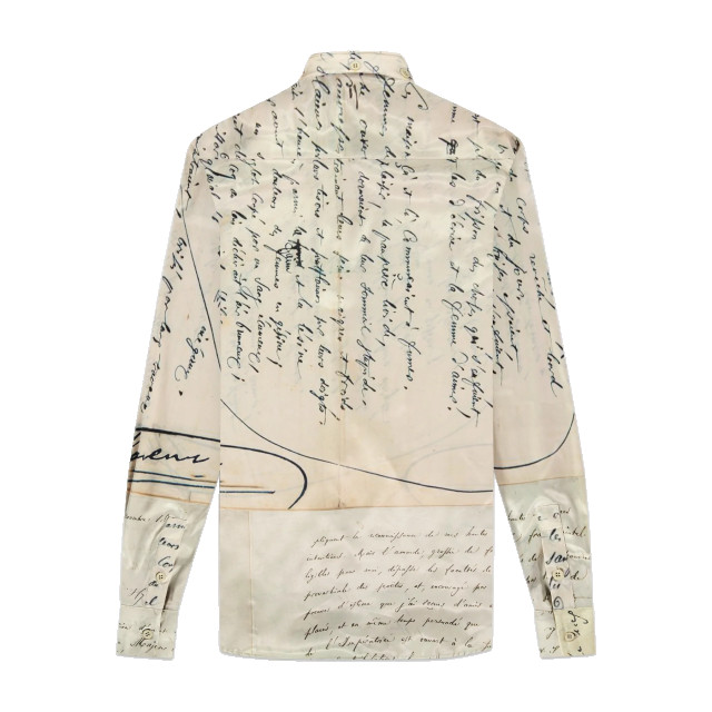 Flaneur Homme Heren letter viscose shirt F14108-Beige large