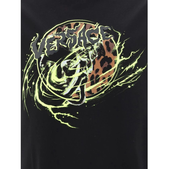 Versace Katoenen t-shirt met iconisch monogram Versace Katoenen T-Shirt met Iconisch Monogram large