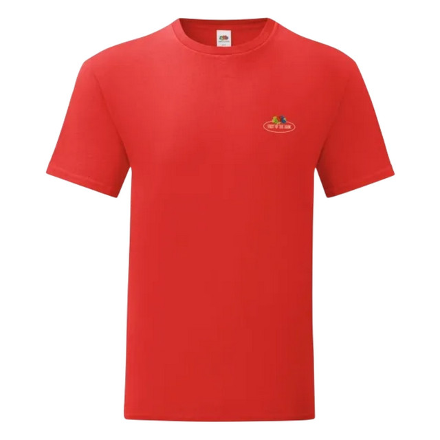 Fruit of the Loom Heren vintage logo bedrukt t-shirt UTFK2087_red large