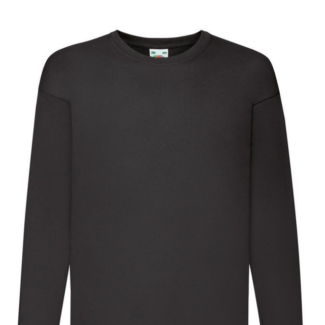 Fruit of the Loom Effen t-shirt met lange mouwen voor kinderen/kids UTFK2075_black large