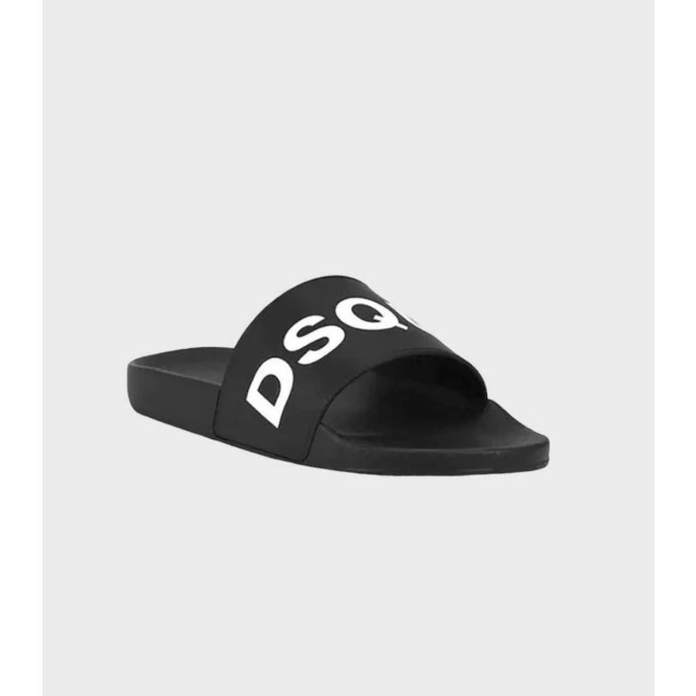 Dsquared2 Slipper logo wit Dsquared2 Slipper Logo Zwart Wit large