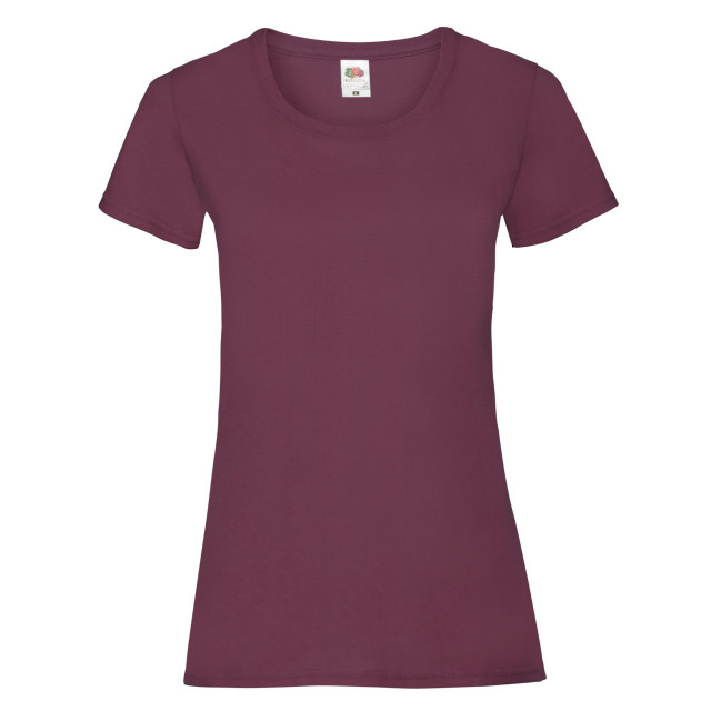 Fruit of the Loom Dames valueweight t-shirt UTFK3173_burgundy large