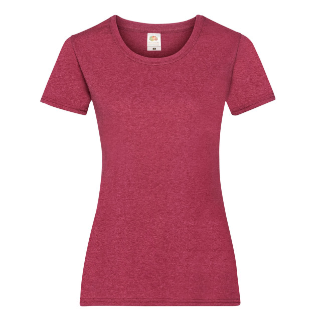 Fruit of the Loom Dames valueweight t-shirt UTFK3173_heatherred large
