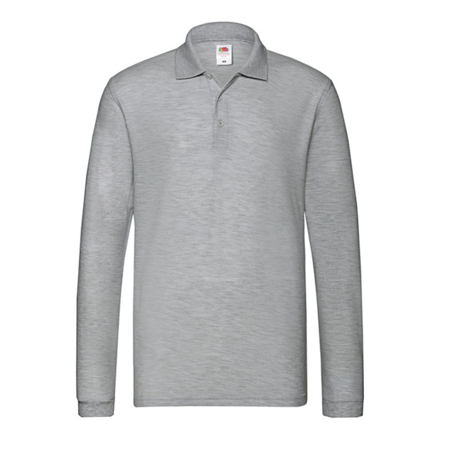 Fruit of the Loom Heren premium poloshirt met lange mouwen UTFK3120_athleticheather large