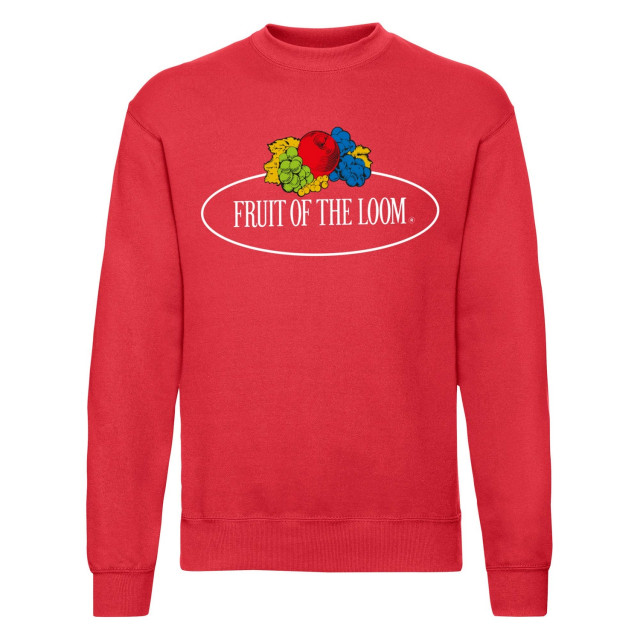 Fruit of the Loom Heren vintage sweatshirt met logoprint UTFK3117_red large