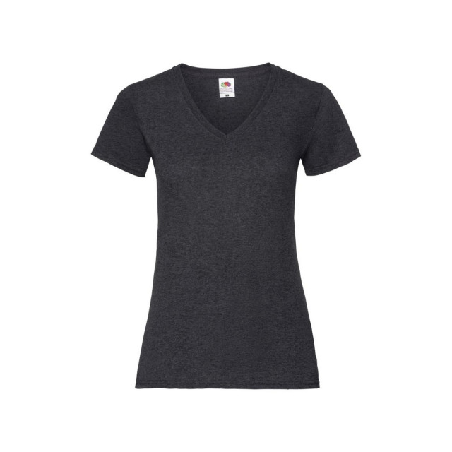 Fruit of the Loom Dames valueweight heather v hals t-shirt UTFK3048_grey large