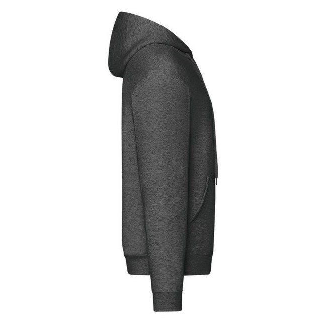 Fruit of the Loom Heren classic heather hooded jacket UTFK3054_darkheathergrey large