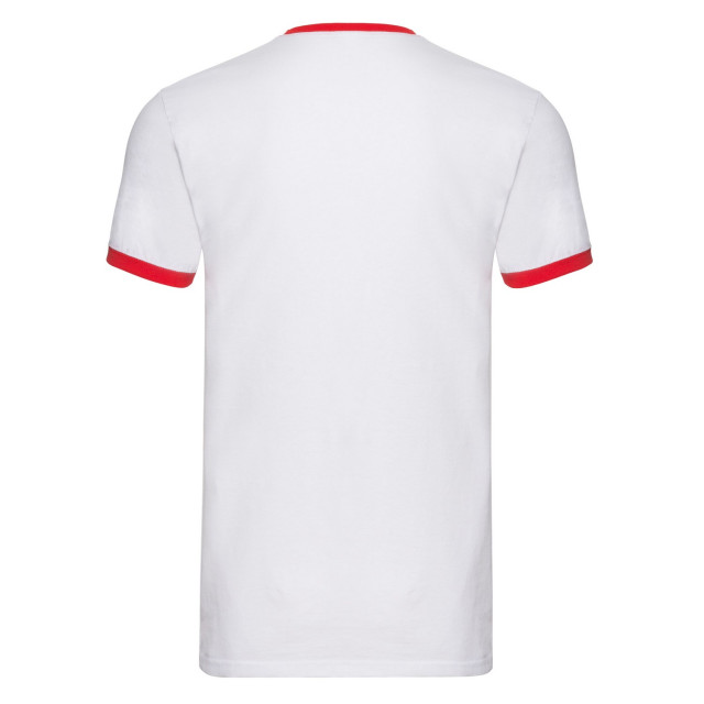 Fruit of the Loom Heren ringer t-shirt UTFK3029_whitered large