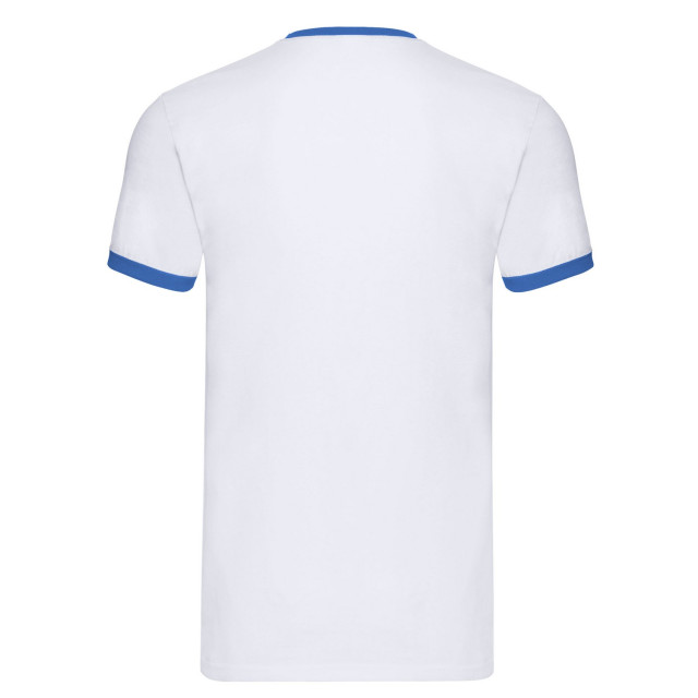 Fruit of the Loom Heren ringer t-shirt UTFK3029_whiteroyalblue large