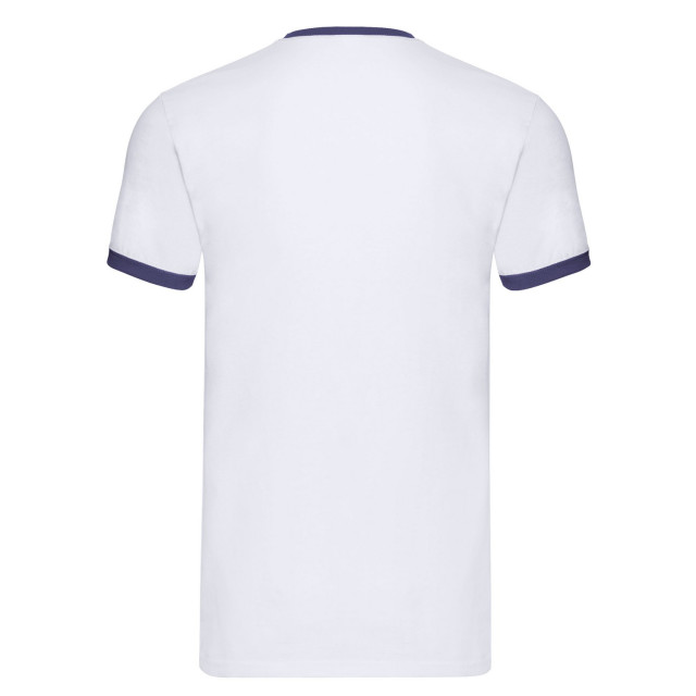 Fruit of the Loom Heren ringer t-shirt UTFK3029_whitenavy large