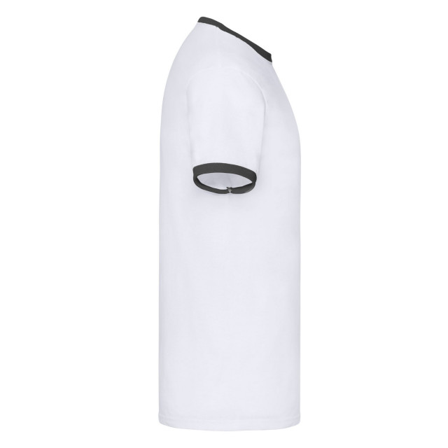 Fruit of the Loom Heren ringer t-shirt UTFK3029_whiteblack large