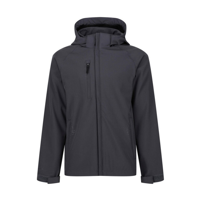 Regatta Heren repeller gevoerd soft shell jack met capuchon UTFK3028_sealgrey large