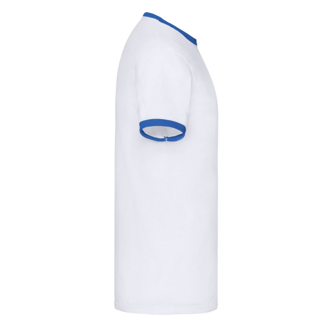 Fruit of the Loom Heren ringer t-shirt UTFK3029_whiteroyalblue large