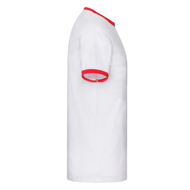 Fruit of the Loom Heren ringer t-shirt UTFK3029_whitered large