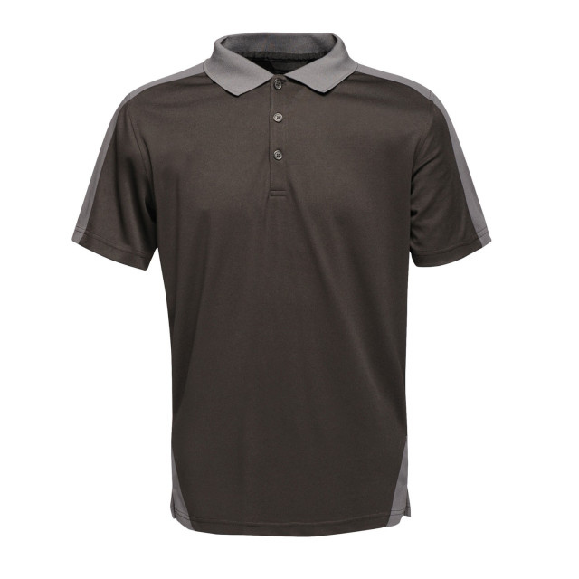 Regatta Herencontrast coolweave polo shirt UTFK2994_blacksealgrey large