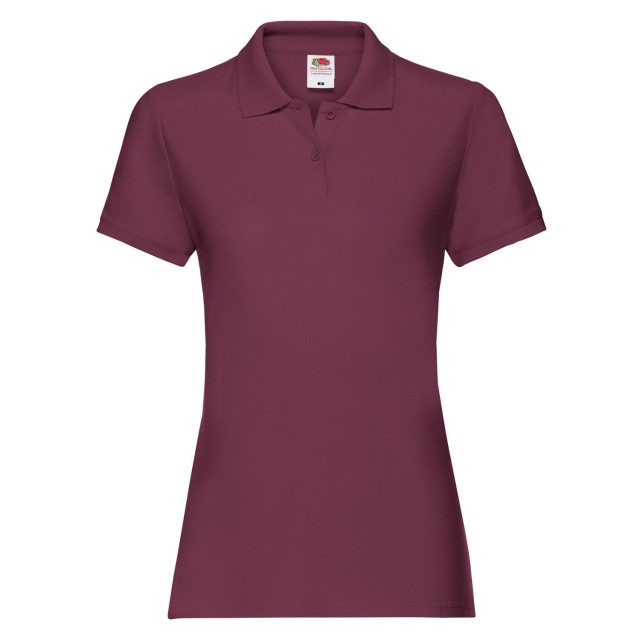 Fruit of the Loom Dames premium effen poloshirt UTFK2965_burgundy large