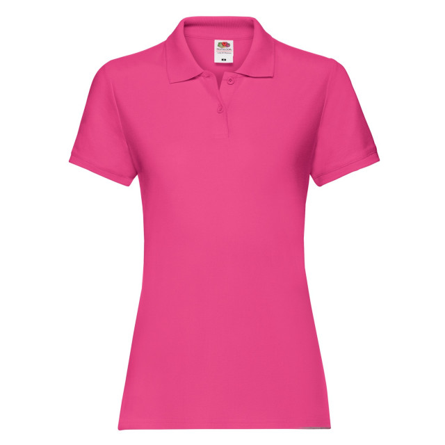 Fruit of the Loom Dames premium effen poloshirt UTFK2965_fuchsia large