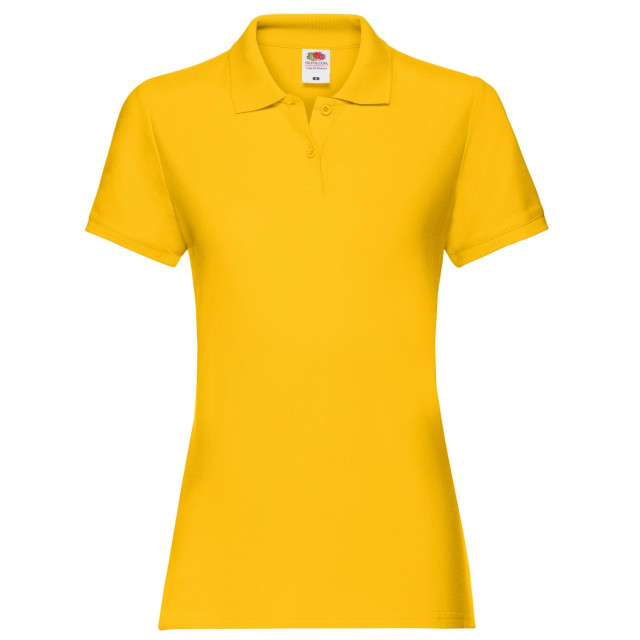 Fruit of the Loom Dames premium effen poloshirt UTFK2965_sunflower large