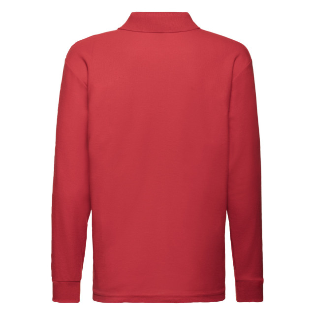 Fruit of the Loom Polo shirt met lange mouwen voor kinderen/kinderen UTFK2947_red large