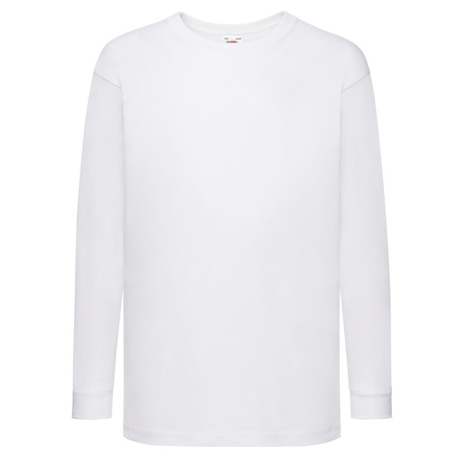 Fruit of the Loom Kinder/kids valueweight t-shirt met lange mouwen UTLT1705_white large