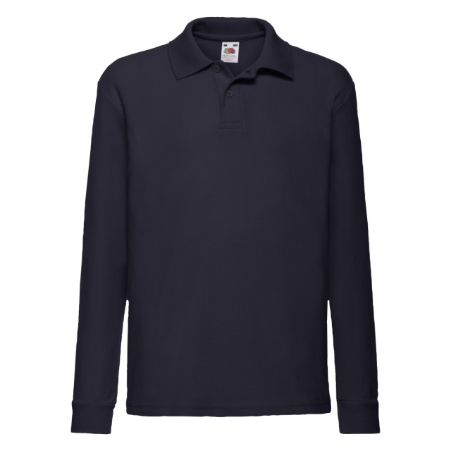 Fruit of the Loom Polo shirt met lange mouwen voor kinderen/kinderen UTFK2947_deepnavy large