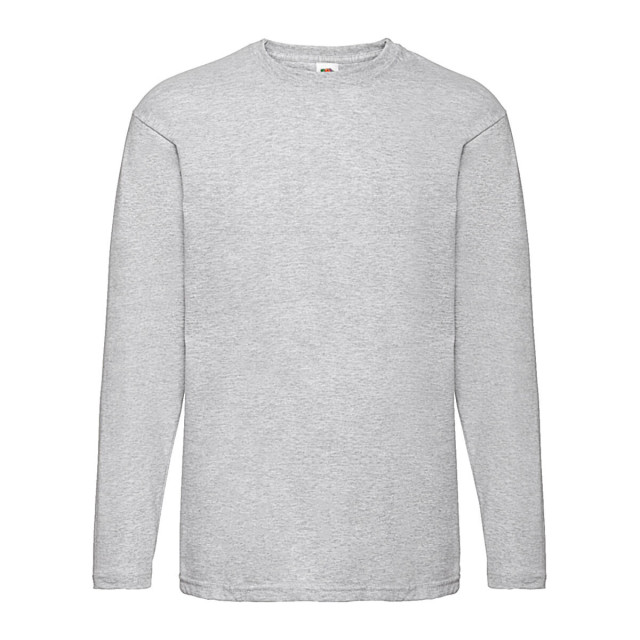 Fruit of the Loom Heren valueweight heather t-shirt met lange mouwen UTFK2916_heathergrey large