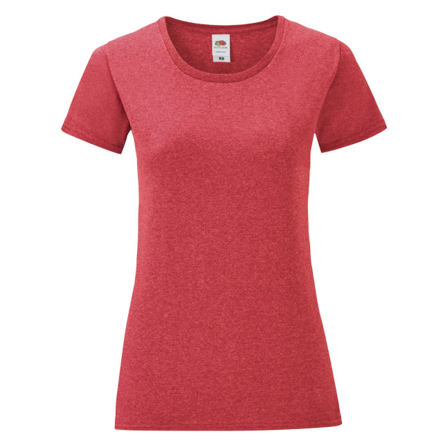 Fruit of the Loom Dames iconisch 150 t-shirt UTFK2930_heatherred large