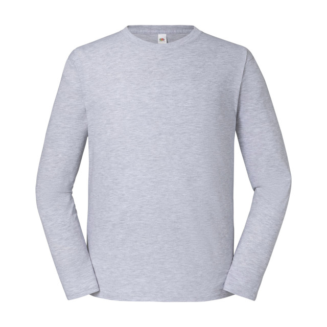 Fruit of the Loom Heren iconic 195 premium heather t-shirt met lange mouwen UTFK2890_grey large
