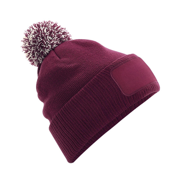 Beechfield Unisex volwassenen snowstar printers beanie UTFK1521_burgundyoffwhite large