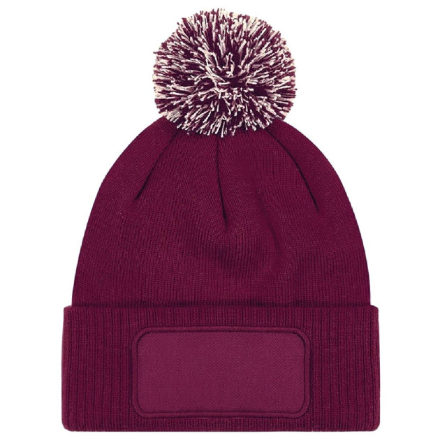 Beechfield Unisex volwassenen snowstar printers beanie UTFK1521_burgundyoffwhite large