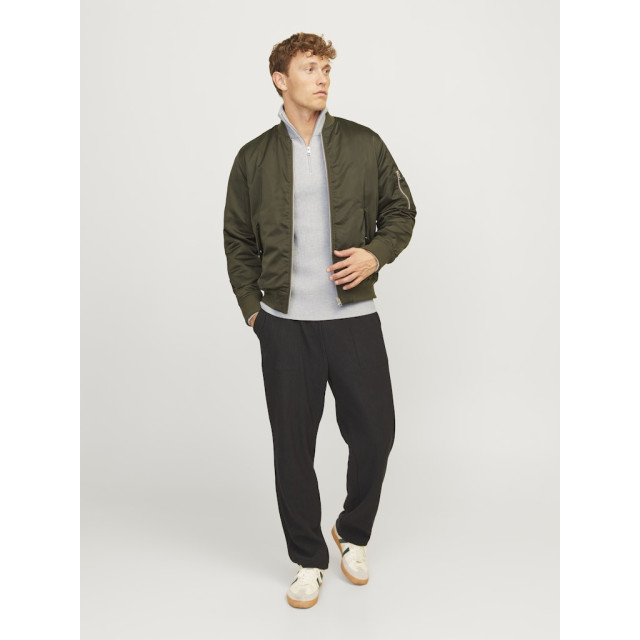 Jack & Jones jjeperfect knit half zip sn 12257773 light grey melange 05711.910.0016 large