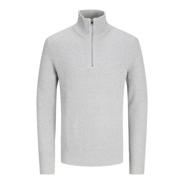 Jack & Jones jjeperfect knit half zip sn 12257773 light grey melange 05711.910.0016 large