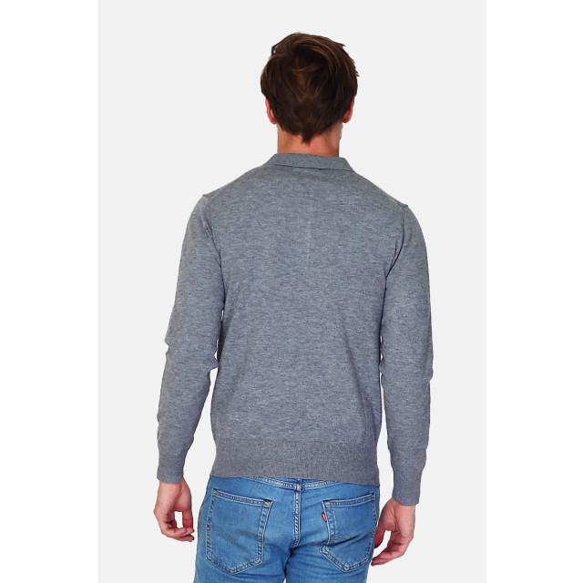 William de Faye Longsleeve polo - WFM90_Grey large