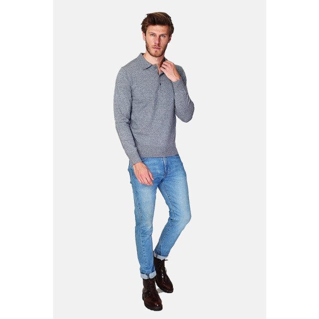 William de Faye Longsleeve polo - WFM90_Grey large