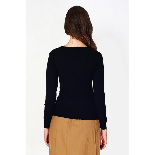 William de Faye Long sleeve crewneck zwart WF2406_NOIR large
