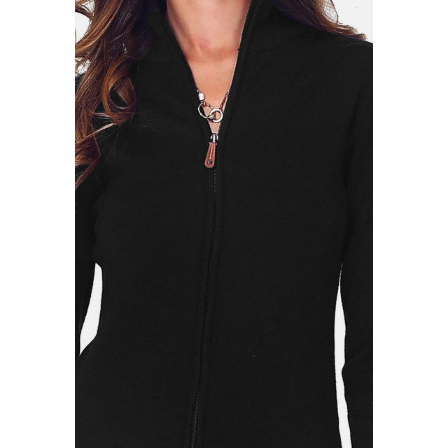 William de Faye Vest met rits aan de mouwen zwart WF315_NOIR large
