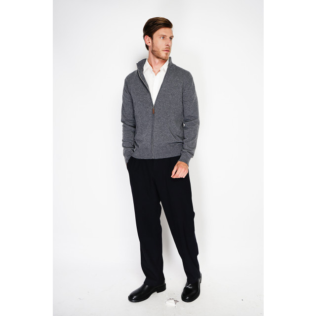 William de Faye Long-sleeved vest loup WFM146_Dark gray large