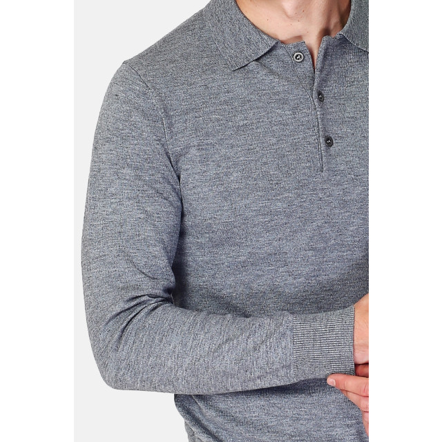 William de Faye Longsleeve polo - WFM90_Grey large