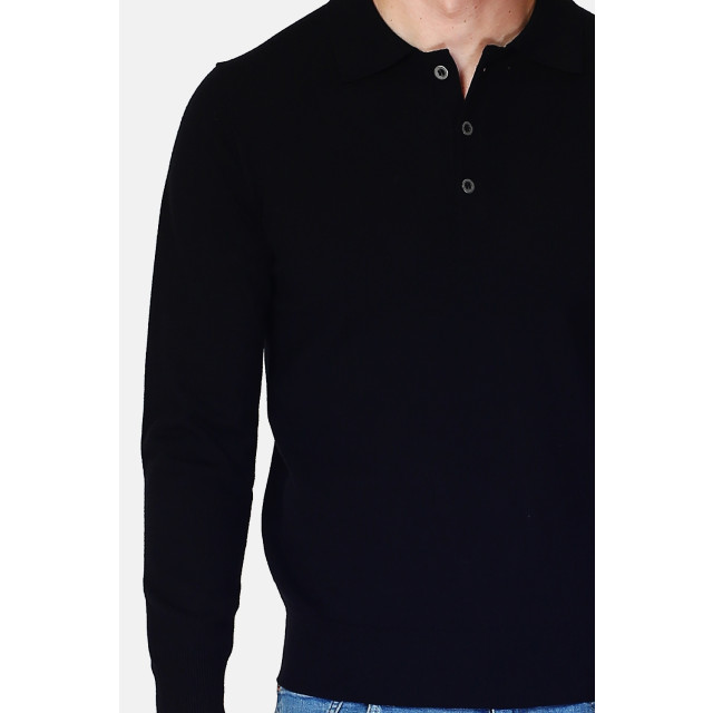 William de Faye Longsleeve polo - WFM90_Black large