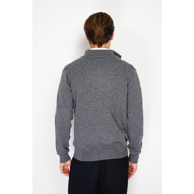 William de Faye Long-sleeved vest loup WFM146_Dark gray large