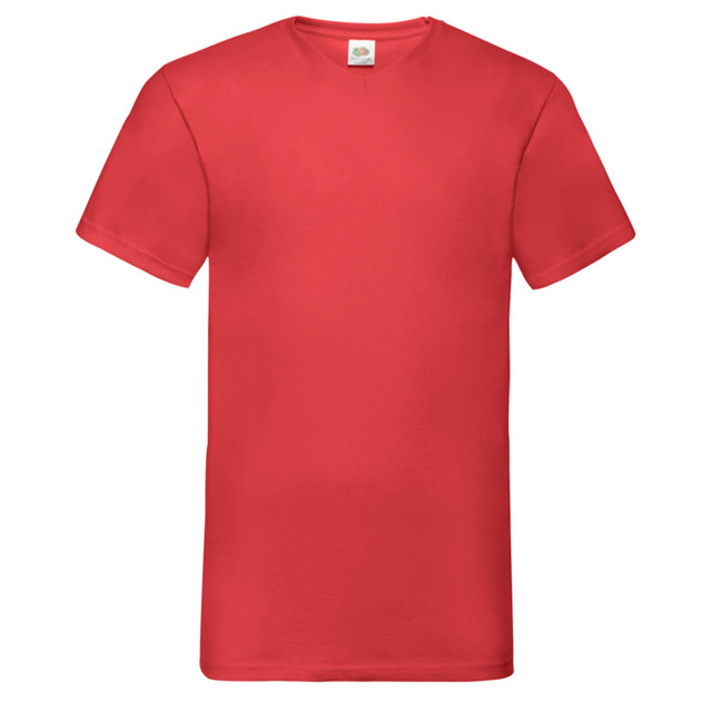 Fruit of the Loom Heren valueweight v neck t-shirt UTFK3313_red large