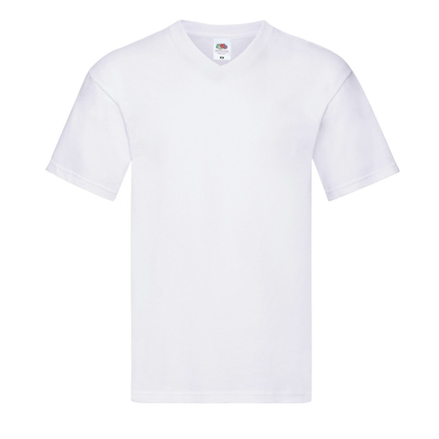 Fruit of the Loom Heren origineel v hals t-shirt UTFK3307_white large