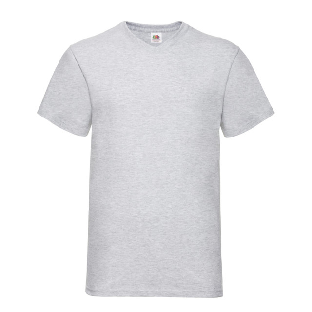 Fruit of the Loom Heren valueweight v neck t-shirt UTFK3312_heathergrey large
