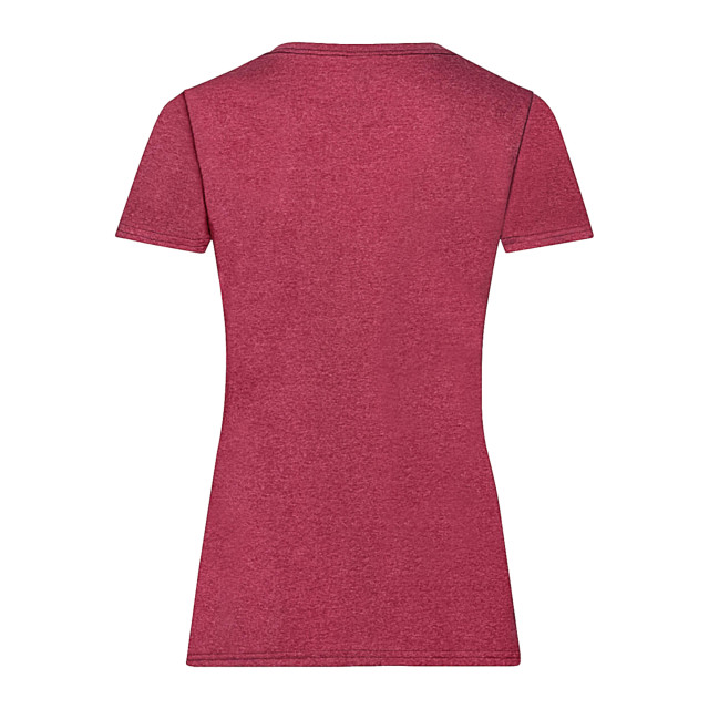 Fruit of the Loom Dames valueweight heather t-shirt UTFK3283_heatherred large