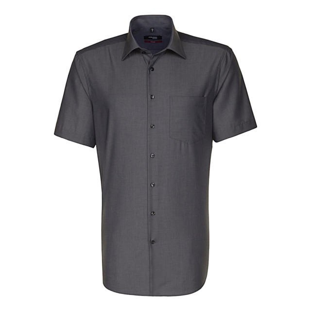 Seidensticker Heren kent kraag regular business shirt met korte mouwen UTFK2934_anthracite large