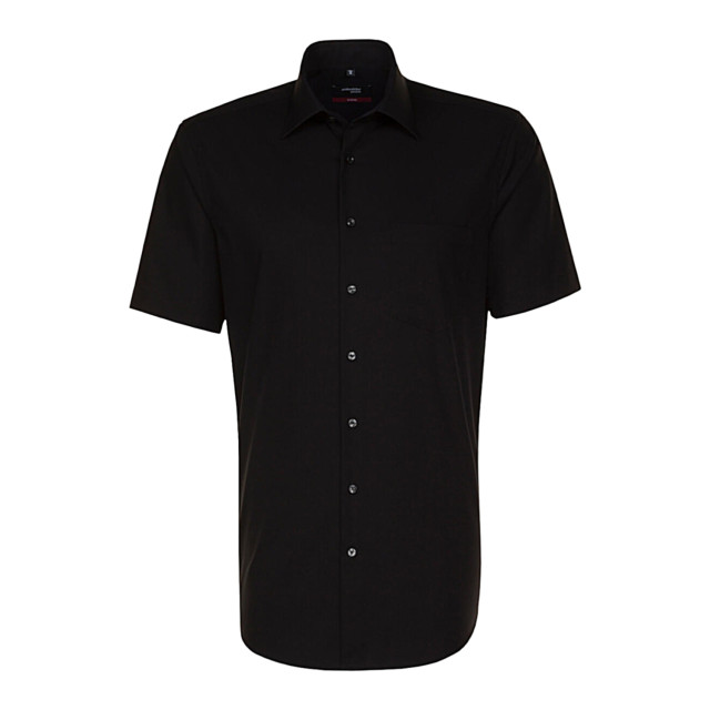 Seidensticker Heren kent kraag regular business shirt met korte mouwen UTFK2934_black large