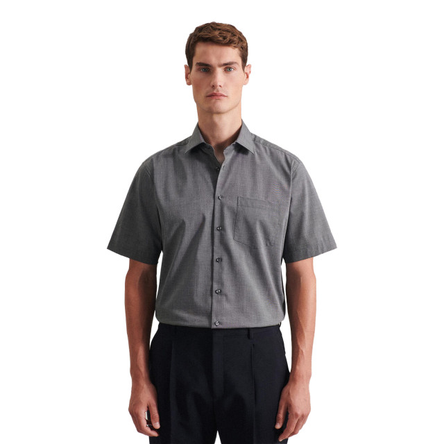Seidensticker Heren kent kraag regular business shirt met korte mouwen UTFK2934_anthracite large